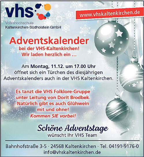 VHS Kaltenkirchen Adventskalender 2023